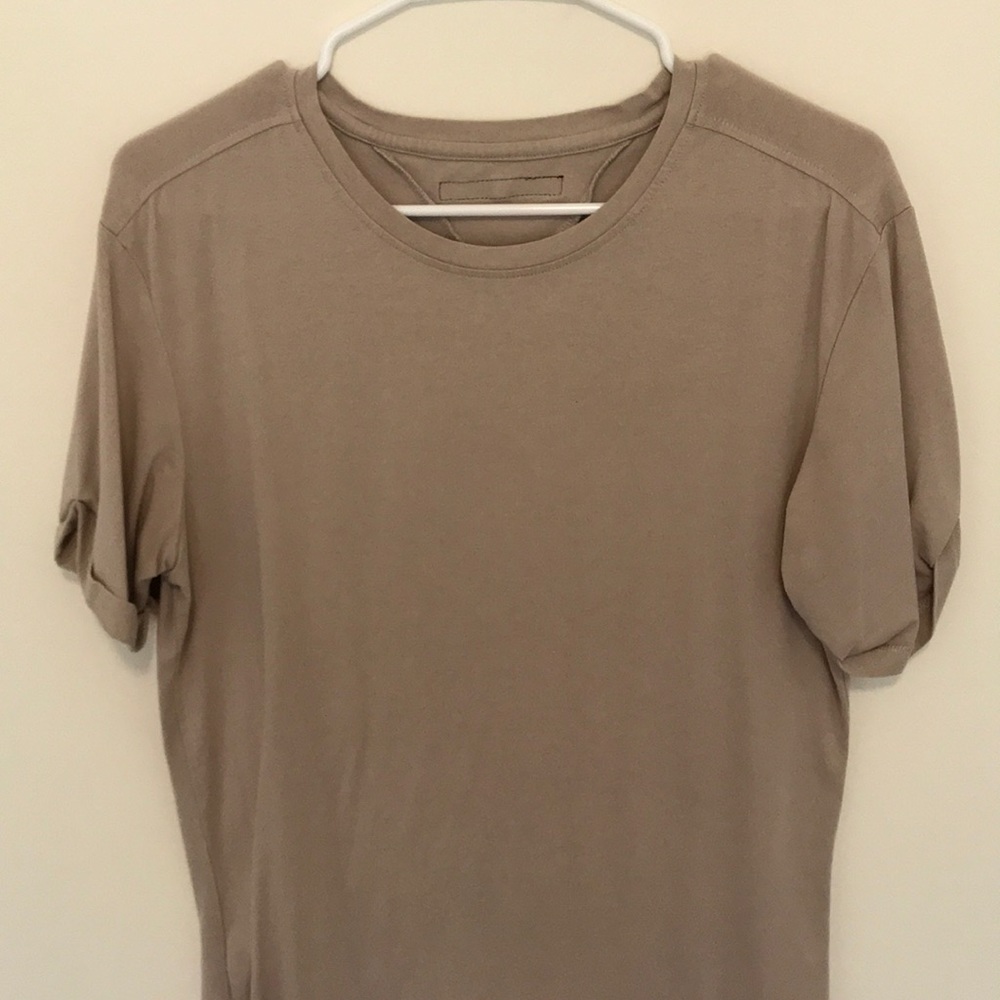 Tan alphalete rolled sleeve